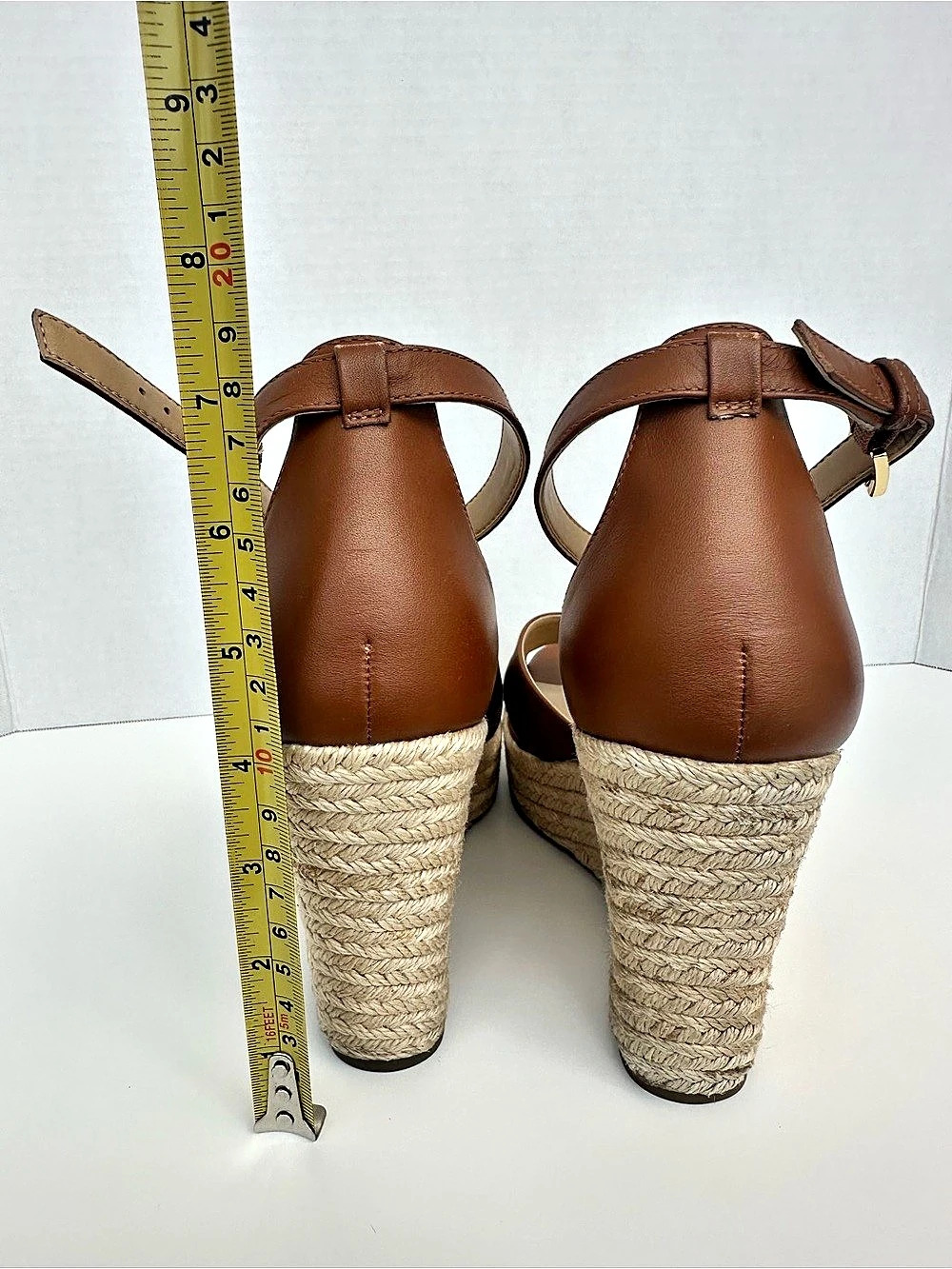 Michael Kors Brown Espadrille Wedge Sandals Like New - Picture 5 of 8